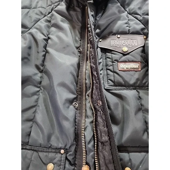 Vintage Refrigiwear Men's Black Insulated Jacket Size Med - Picture 11 of 14